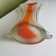 Grand Vase Murano Orange et Blanc