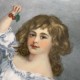 Assiette porcelaine La Jeune fille aux cerises d’apres Russell