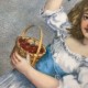 Assiette porcelaine La Jeune fille aux cerises d’apres Russell