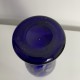 Vase en verre bleu cobalt decor émaillé DLG Theodore Legras