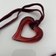 Pendentif coeur rouge de Baccarat France