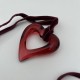 Pendentif coeur rouge de Baccarat France