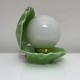 Lampe ceramique coquillage ouvert verte vintage perle veilleuse shell lampe