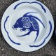 Lot de 6 assiettes en tole emaillée Goldfish Carpe koi Enamelware