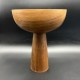 Grande coupe en teck sur pied dans le style vintage scandinave