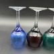 Lot de 5 verres a pied torsadé verre soufflé multicolore Murano