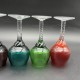 Lot de 5 verres a pied torsadé verre soufflé multicolore Murano