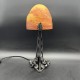 Lampe champignon style Art Deco Verre Marmoréen