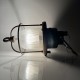 Lampe marine ancienne bronze et verre genre holophane ideal deco industrielle