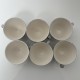 Ensemble de 6 tasses et soucoupes vintage Faiencerie de Niderviller modèle Trame