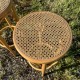 Paire de tabourets de bar en bois courbé  et cannage style Thonet