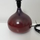 Pied de lampe céramique violette forme figue Abbaye du Bec style Ruelland