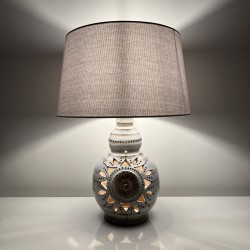 Lampe en céramique  ajourée de Pierre Pissareff