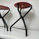 Paire de tabouret Tubecon Design Marinakis Greece 1980