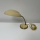 Lampe de bureau beige et métal doré vintage 50 60 possible applique