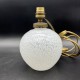 Lampe en verre moucheté forme boule art deco style Clichy