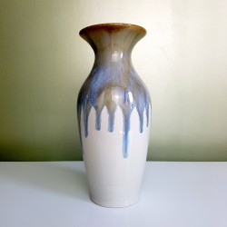 Vase ovoide en grès flammé Periode Art Déco