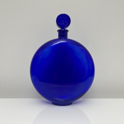 Bouteille flacon de parfum Worth Dans la Nuit Rene Lalique bleu cobalt