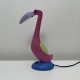 Lampe en plastique design vintage flamant rose toucan style 1980