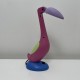 Lampe en plastique design vintage flamant rose toucan style 1980