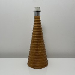 Pied de lampe en bois tourné style scandinave vintage CONRAN