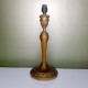 Pied lampe ancien en bois sculpté doré