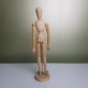 Mannequin en bois articulé en bois sur socle 32 cms