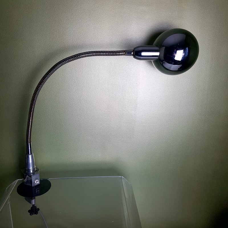 Lampe Jumo 215 1930, lampe d'atelier vintage chrome, lampe d