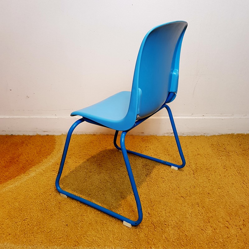 URBNLIVING 1 chaise en plastique Camelia pour enfant – Bleu
