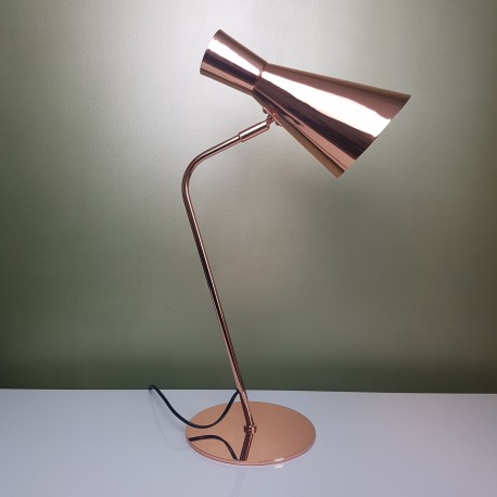 Lampe diabolo en métal cuivré