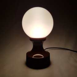 Lampe de chevet pied tulipe marron