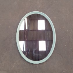 Miroir ovale plastique vert Menthe vintage