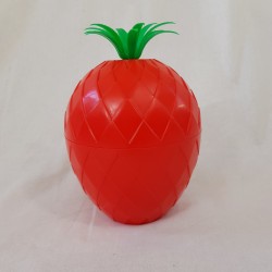 Ananas Plastique Seau a glaçons plastique rouge  vintage