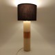 Lampe rouleau corps synthetique bague cuivre abat jour noir vintage scandinave