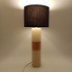 Lampe rouleau corps synthetique bague cuivre abat jour noir vintage scandinave