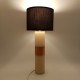 Lampe rouleau corps synthetique bague cuivre abat jour noir vintage scandinave