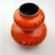 Paire de vases orange ceramique orange Fat Lava Era