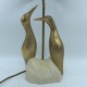 Lampe couple oiseau en céramique craquelé