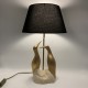 Lampe couple oiseau en céramique craquelé