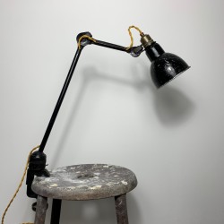 Lampe d'atelier GRAS 204 avec sur rotule pince étau