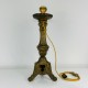 Pied de lampe Bronze laiton doré ancien pique cierge église XIXe candélabre