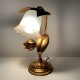 Lampe fleur doré itale vintage style Jansen Hans Kogl