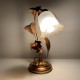 Lampe fleur doré itale vintage style Jansen Hans Kogl