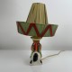 Lampe en céramique barbotine Peruvien  a cheval Lama Design Vintage