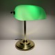 Lampe style banquier opaline verte