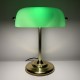 Lampe style banquier opaline verte