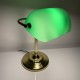 Lampe style banquier opaline verte