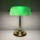 Lampe style banquier opaline verte