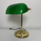 Lampe style banquier opaline verte