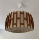 Suspension scandinave vintage en laine et bois